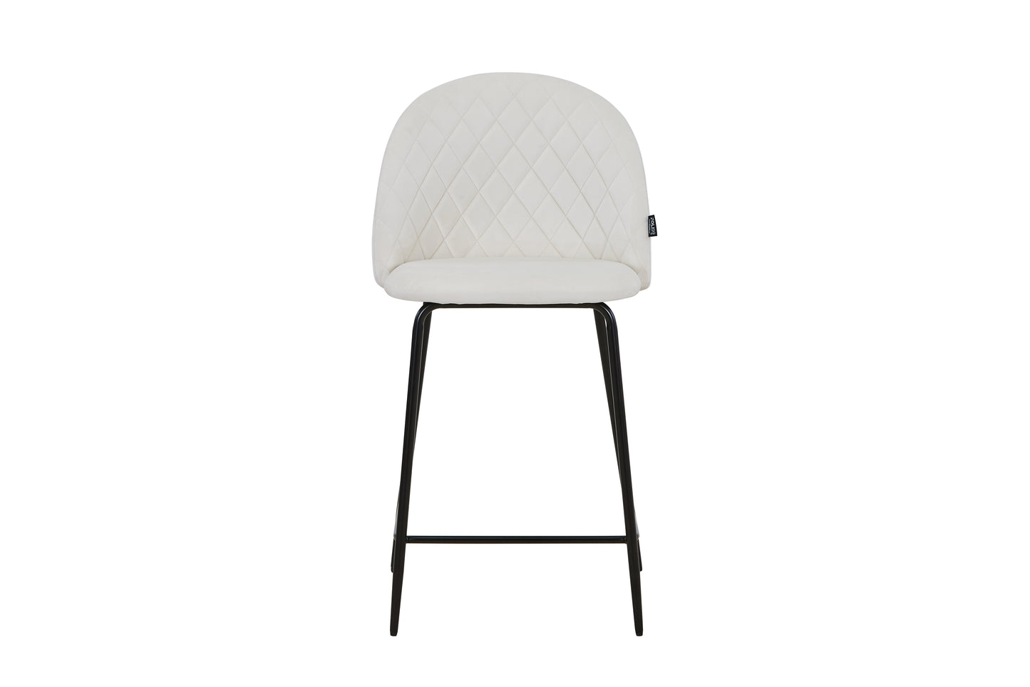 Tabouret de bar en velours pieds noirs, 45x51,5xH106CM - HESTER