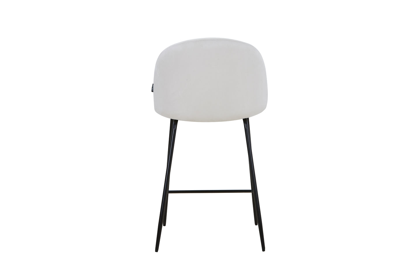 Tabouret de bar en velours pieds noirs, 45x51,5xH106CM - HESTER