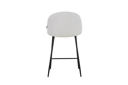 Tabouret de bar en velours pieds noirs, 45x51,5xH106CM - HESTER
