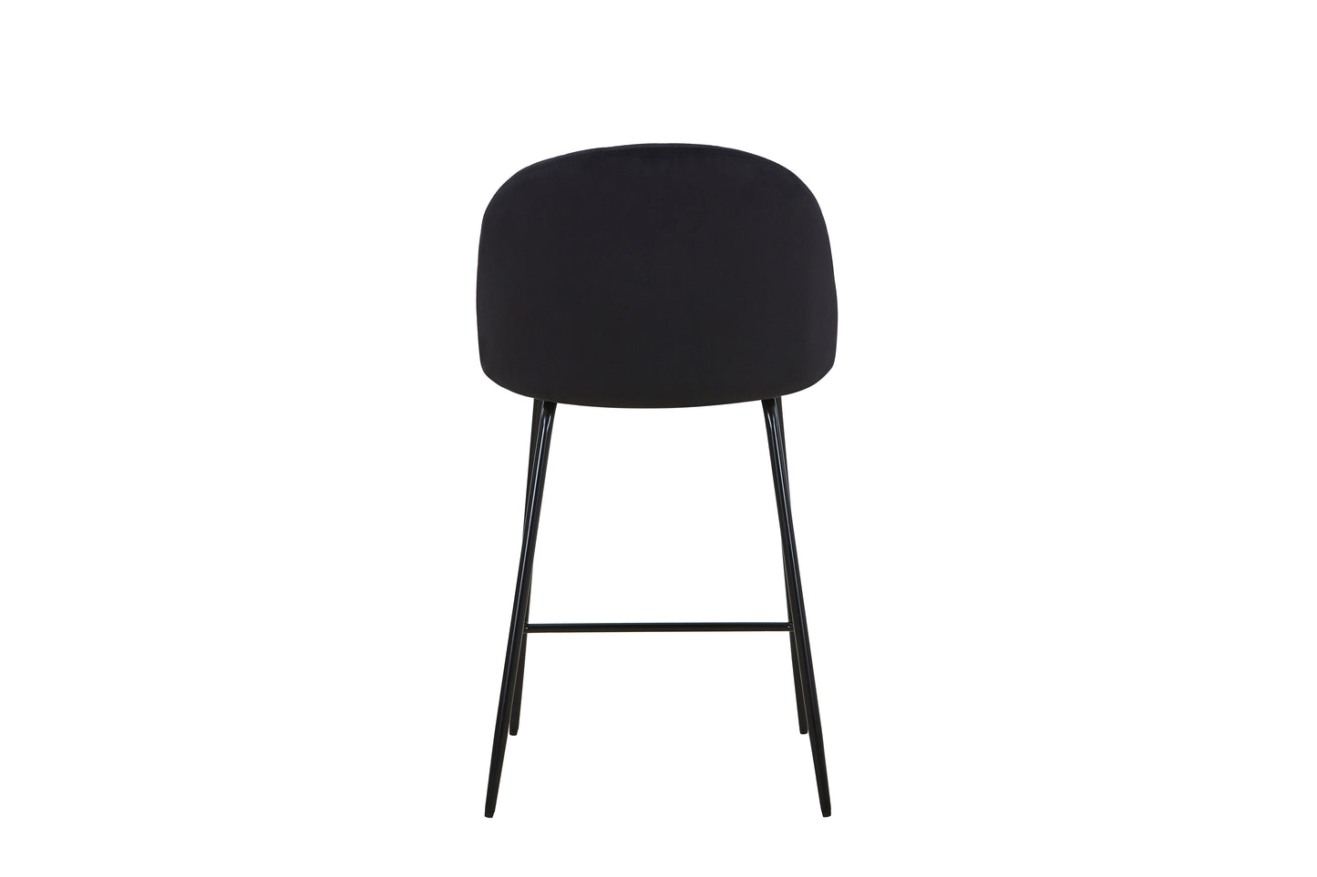 Tabouret de bar en velours pieds noirs, 45x51,5xH106CM - HESTER