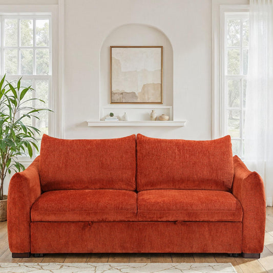 Canapé convertible clic-clac avec coffre convertible en tissu anti tache, 206x101xH93CM - NAOMI