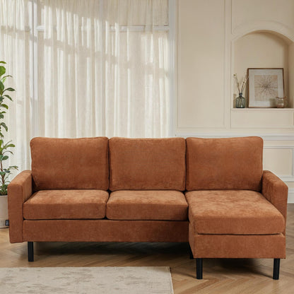 Canapé d'angle compact 3 places 200x135x80cm réversible - RIB