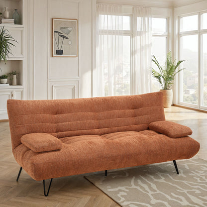 Canapé lit clic-clac convertible en tissu anti tache, 191x86xH85CM - LEONORE