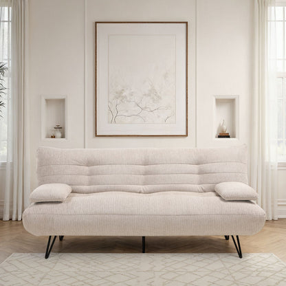 Canapé lit clic-clac convertible en tissu anti tache, 191x86xH85CM - LEONORE