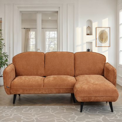 Canapé d'angle en tissu anti tache, 195x135xH84CM - CLARA