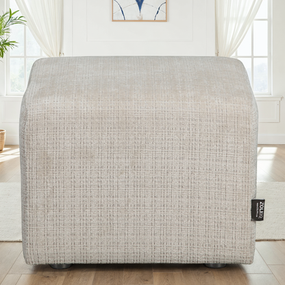 Pouf en tissu anti tache, 40x40xH40CM - VITO