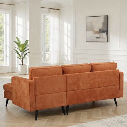 Canapé d'angle en tissu anti tache, 210x149xH91CM - SASHA