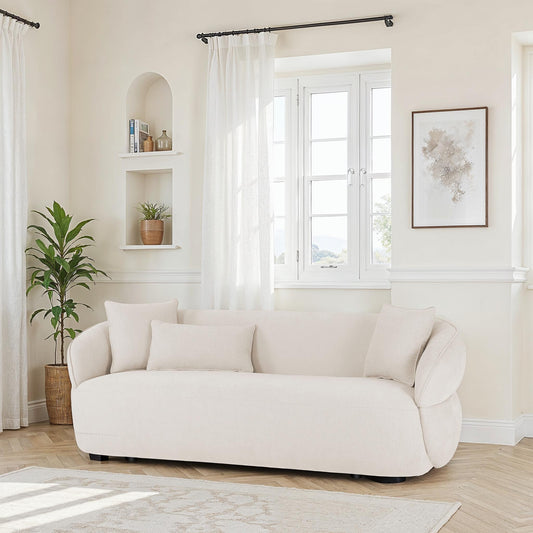 Canapé / fauteuil en tissu anti tache beige, H79CM- NEO