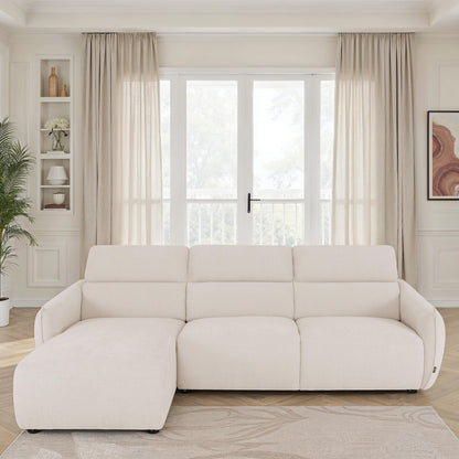 Canapé d'angle en tissu anti tache, 287x166xH75/96 CM - RAVEN