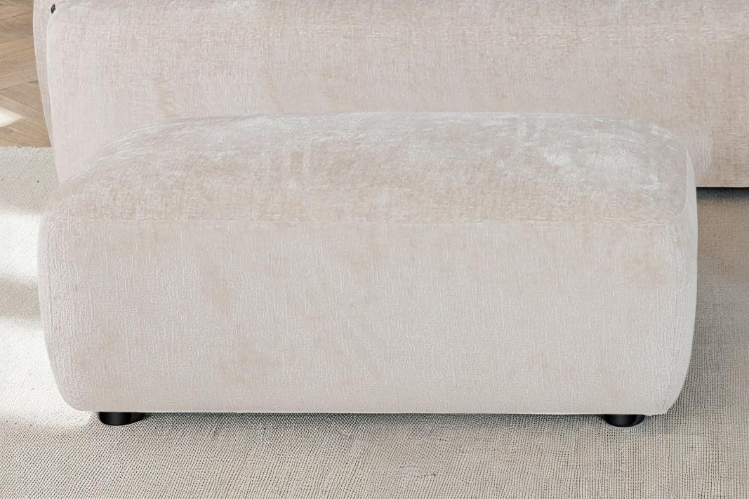 Pouf en tissu anti tache, 110x61xH45CM - JENNIFER
