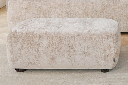 Pouf en tissu anti tache, 110x61xH45CM - JENNIFER
