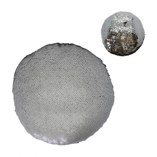 Lot de 2 MERMAID coussins sequin ronds pailletés D30