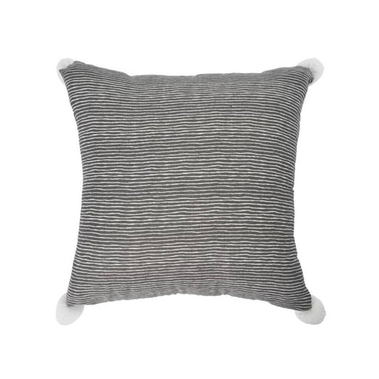 Coussin INDAH à pompons 45x45