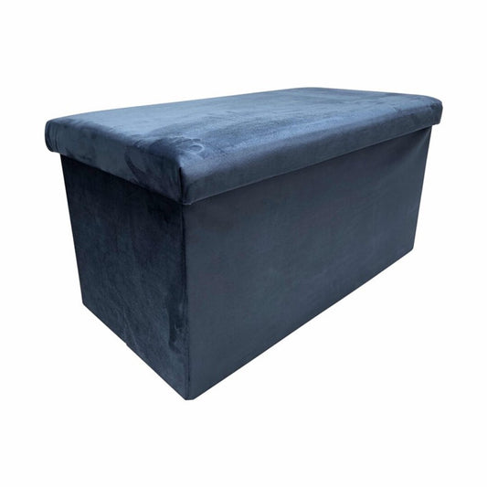 Banc pliant coffre de rangement velours range tout 76x38x38cm