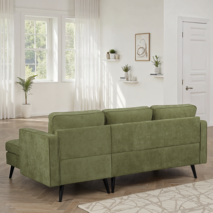 Canapé d'angle en tissu anti tache, 210x149xH91CM - SASHA