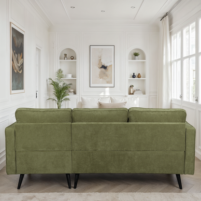 Canapé d'angle en tissu anti tache, 210x149xH91CM - SASHA