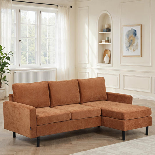 Canapé d'angle compact 3 places 200x135x80cm réversible - RIB