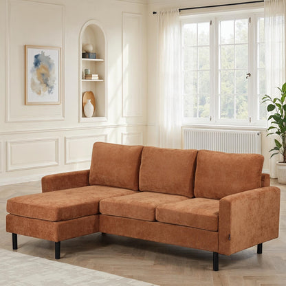 Canapé d'angle compact 3 places 200x135x80cm réversible - RIB