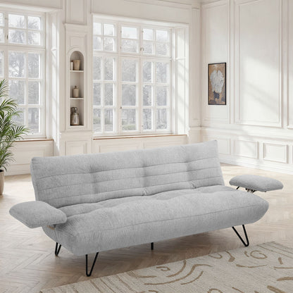 Canapé lit clic-clac convertible en tissu anti tache, 191x86xH85CM - LEONORE