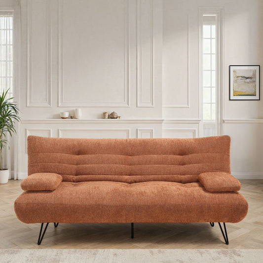 Canapé lit clic-clac convertible en tissu anti tache, 191x86xH85CM - LEONORE