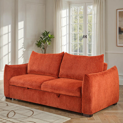 Canapé convertible clic-clac avec coffre convertible en tissu anti tache, 206x101xH93CM - NAOMI