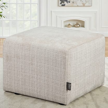 Pouf en tissu anti tache, 40x40xH40CM - VITO