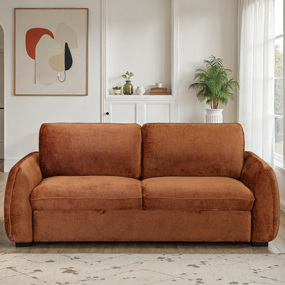 Canapé lit clic-clac convertible en tissu anti tache, 215x96xH90CM - LEON