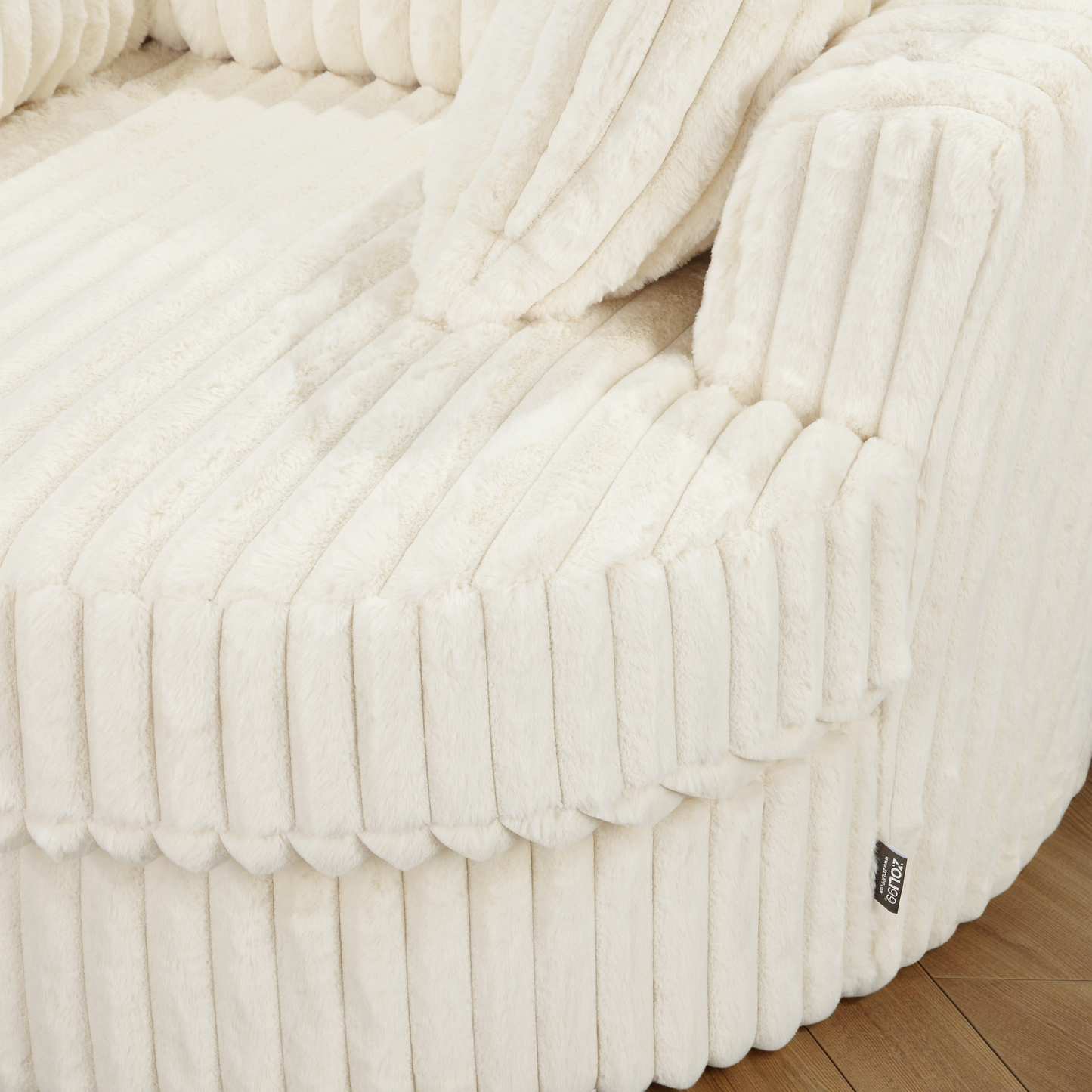 Fauteuil pivotant en velours, D113xH94CM - OLIVIA