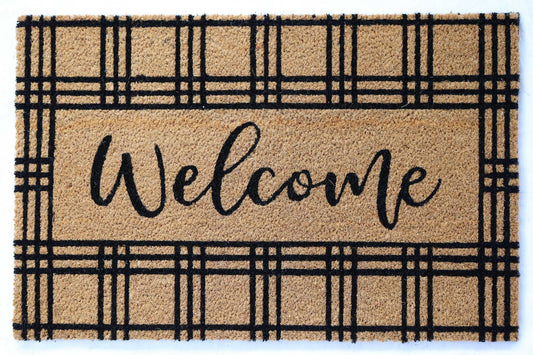 Tapis d’entrée Paillasson coco naturel, 40x60CM, EP 1,5CM