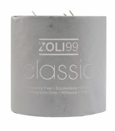 Bougie Classic à 3 flammes 15x15 cm