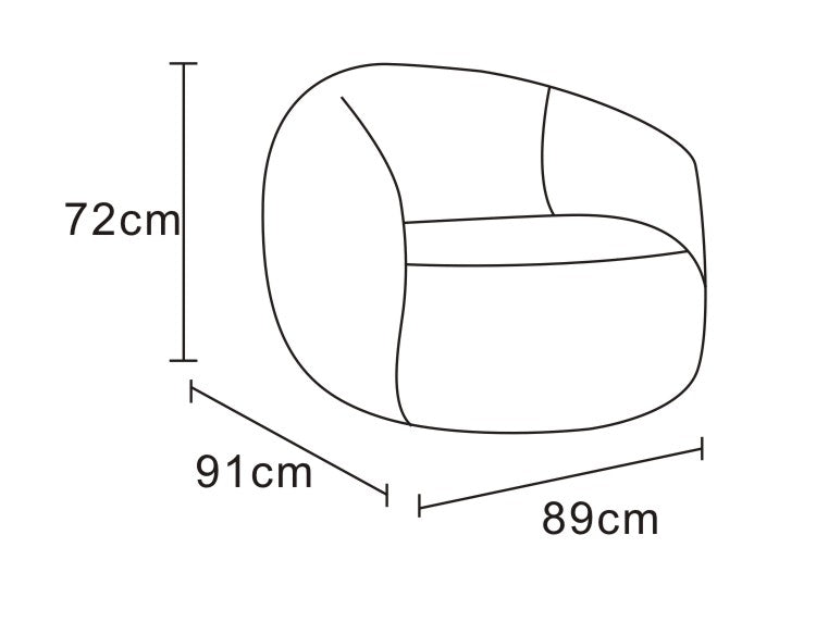 Fauteuil pivotant en tissu anti tache, 89x91xH72CM - INERA