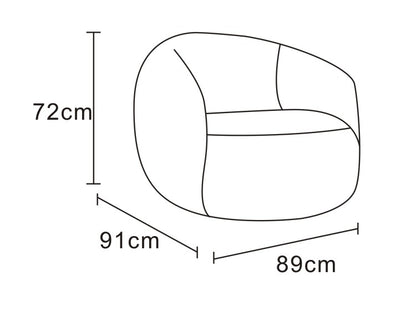 Fauteuil pivotant en tissu anti tache, 89x91xH72CM - INERA