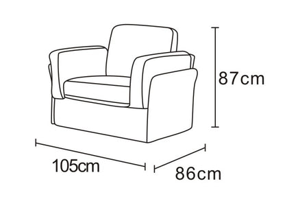 Canapé / fauteuil en tissu anti tache, H87CM - LUCIA