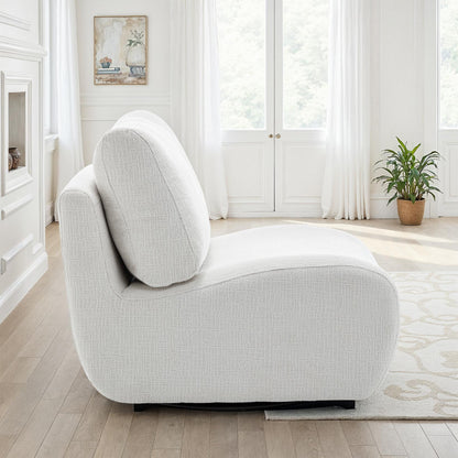 Fauteuil pivotant en tissu anti tache, 81x94xH82CM - CHARLIE