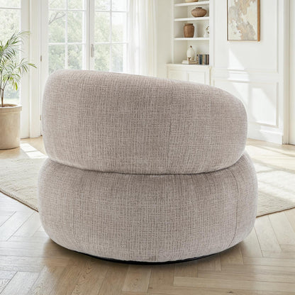 Fauteuil pivotant en tissu anti tache, 82x85xH75CM - ORLANE