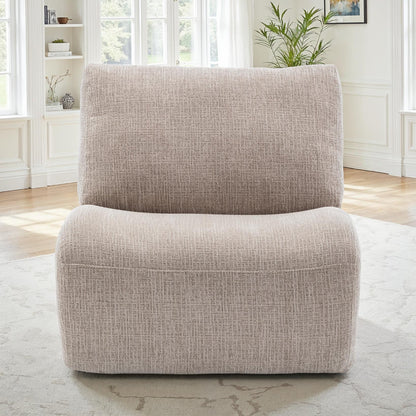 Fauteuil pivotant en tissu anti tache, 81x94xH82CM - CHARLIE