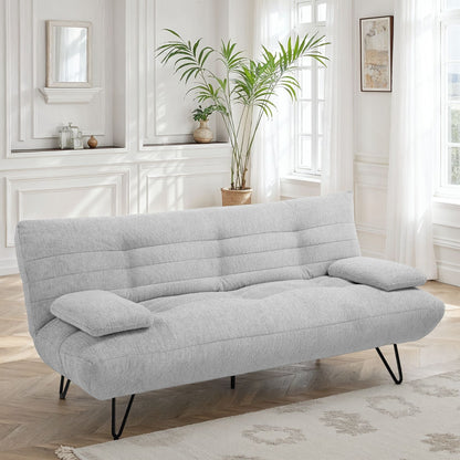 Canapé lit clic-clac convertible en tissu anti tache, 191x86xH85CM - LEONORE