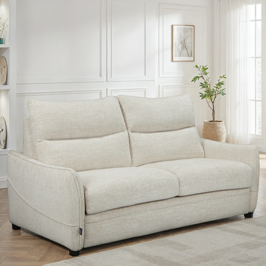 Canapé convertible clic-clac avec coffre convertible en tissu anti tache, 188x98xH100CM - MARKO