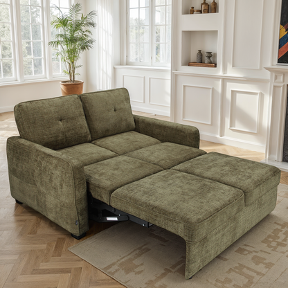 Canapé lit clic-clac convertible en tissu anti tache, 171x105xH95CM - GIANNA