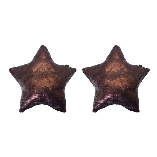 Lot de 2 MERMAID coussins sequin étoile pailletés 40x40