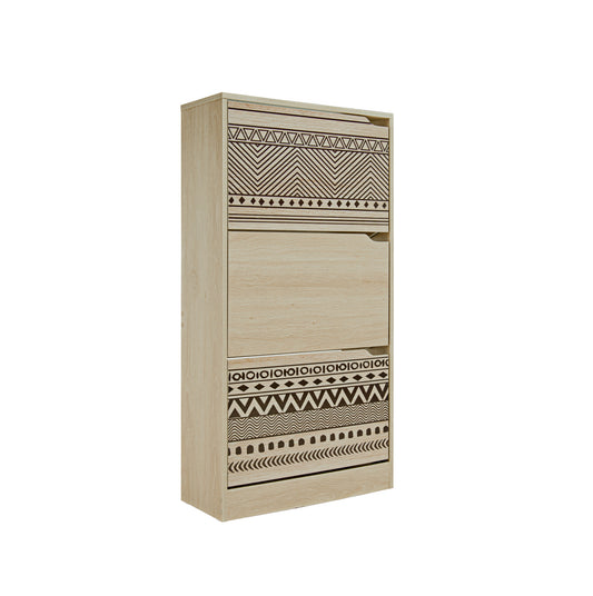Meuble à chaussures à 3 portes, 72x27xH128CM - KARESSO