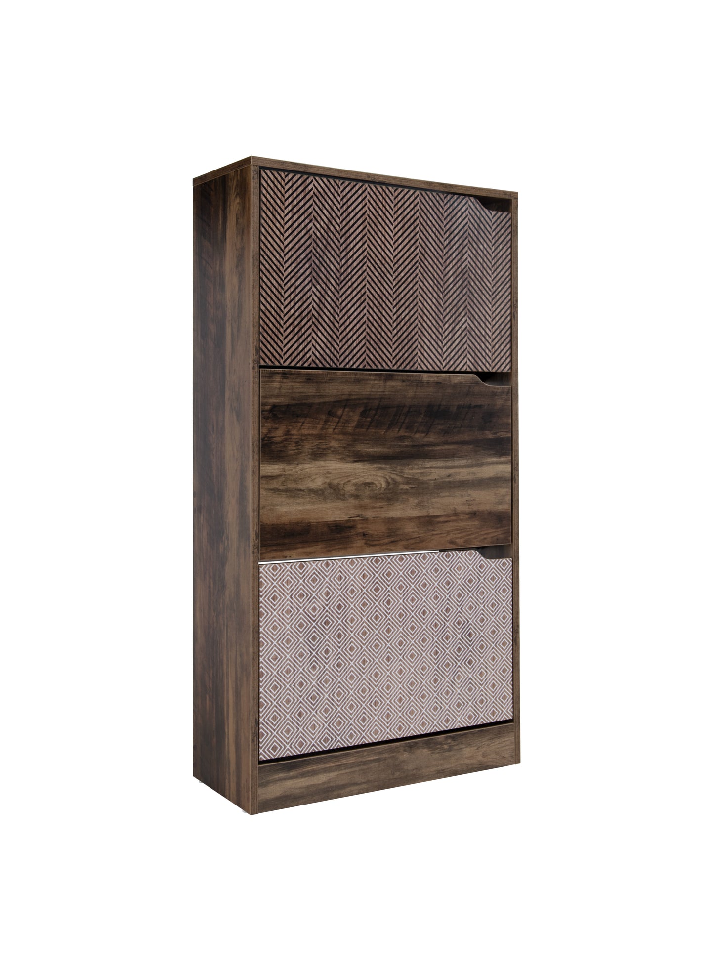 Meuble à chaussures à 3 portes, 72x27xH128CM - MIREVA