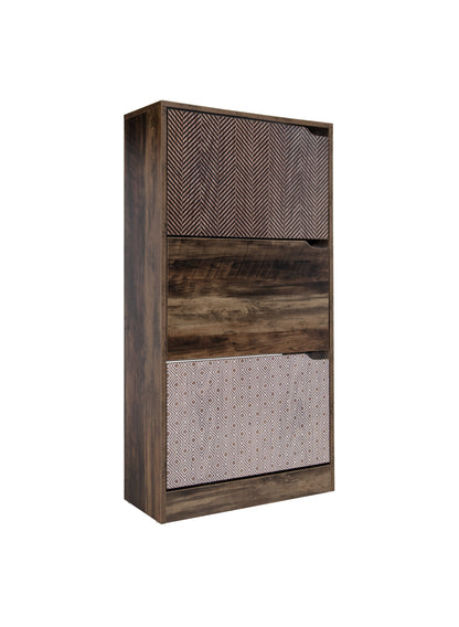 Meuble à chaussures à 3 portes, 72x27xH128CM - MIREVA