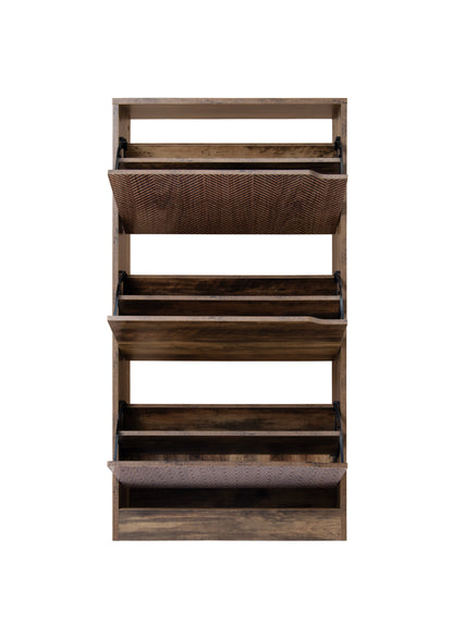 Meuble à chaussures à 3 portes, 72x27xH128CM - MIREVA