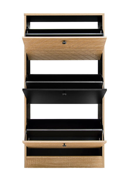 Meuble à chaussures à 3 portes, 72x27xH128CM - ORLINA