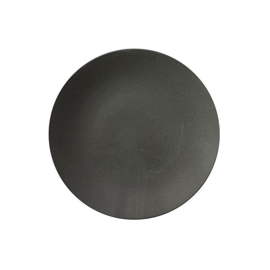 PANTERA Assiette plate en céramique mat noir D27 cm