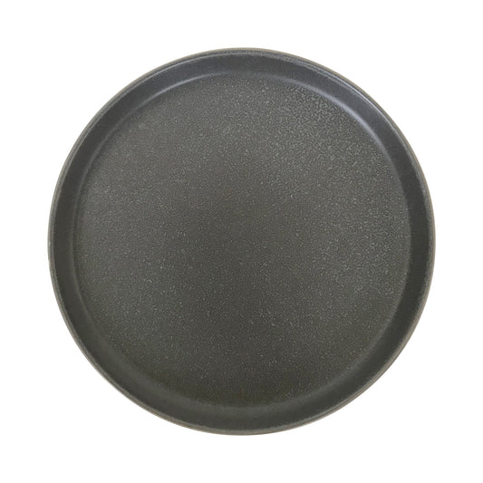 Assiette dessert à rebord en céramique gris, D20 cm - GRINIO
