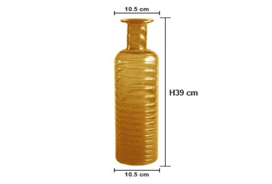 Vase en verre, 10,5x10,5xH39 cm - JAZ