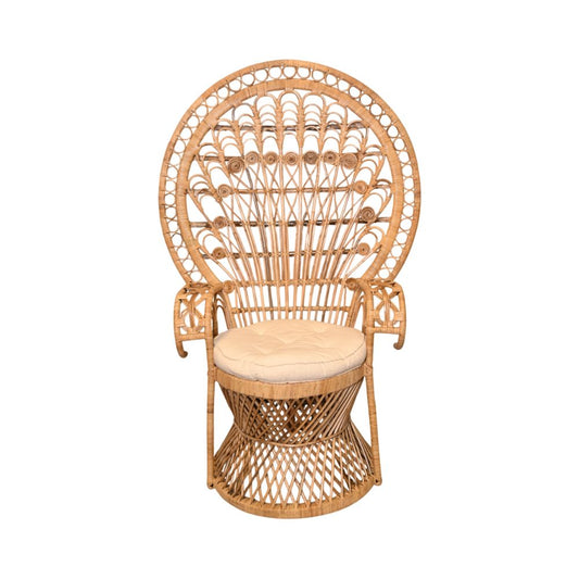 Fauteuil en rotin tressé, 95x50xH143CM - MANILLE