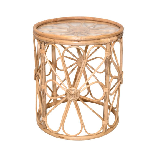 Table basse en osier, D45xH53CM - MANILLE